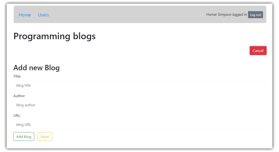 Bloglist App screenshot 4